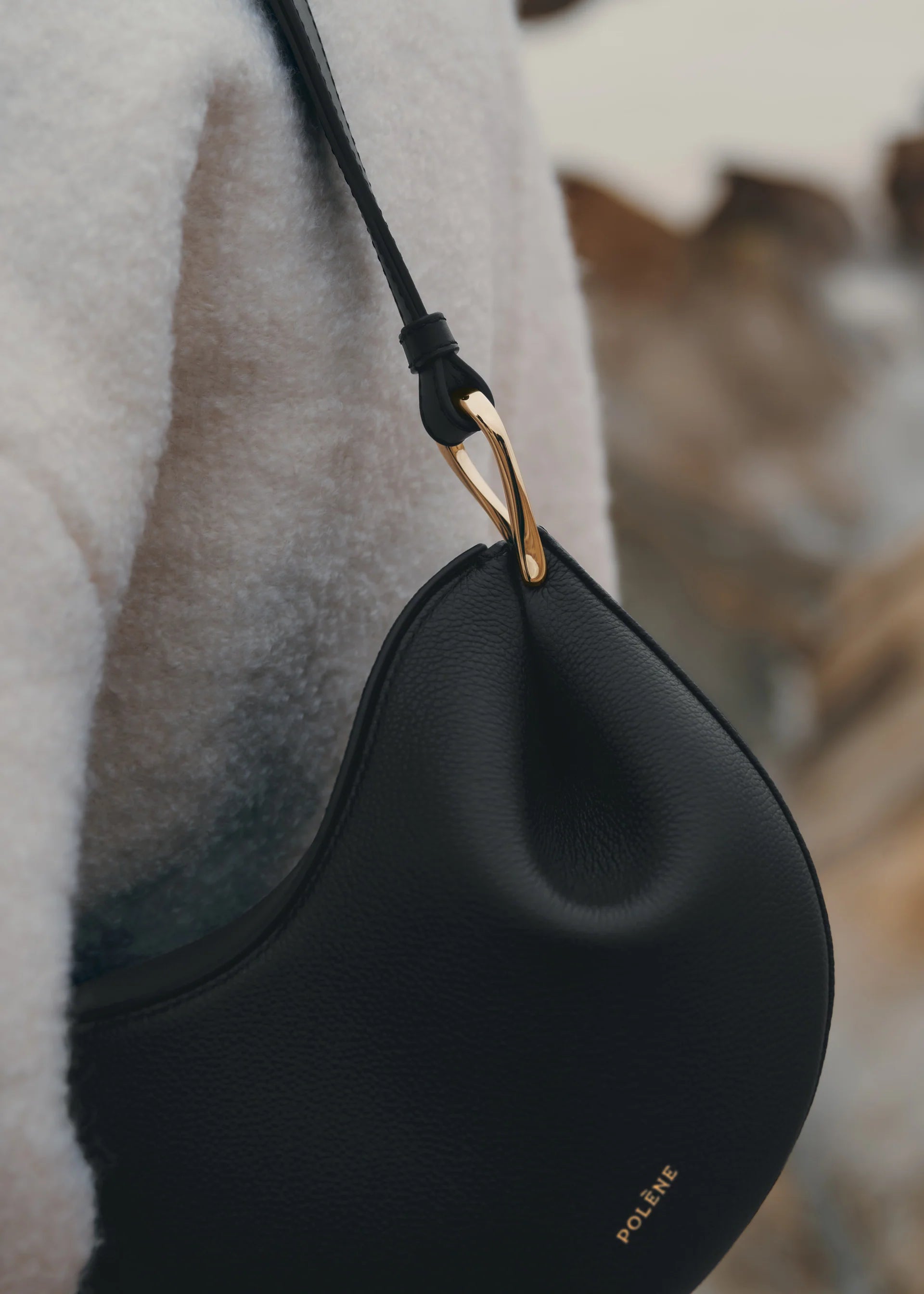 Polène Tonca Bag (textured black)