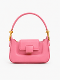 Charles&Keith Koa Leather Push-Lock Top Handle Bag