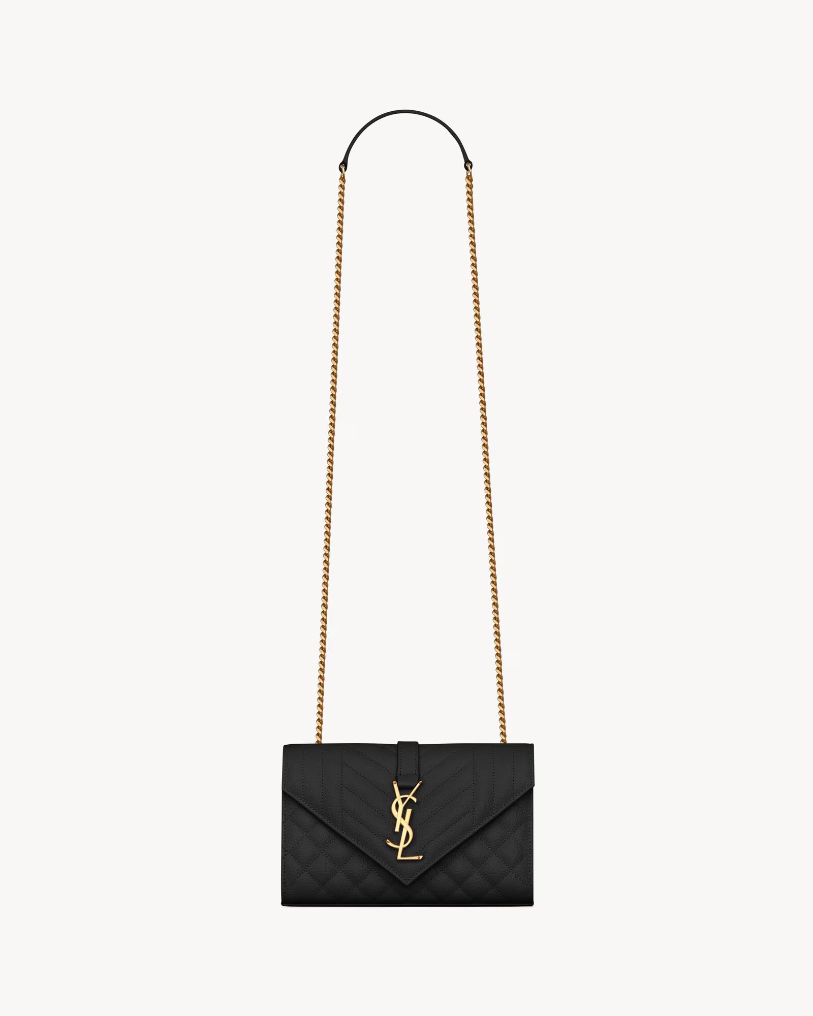 YSL Envelope Small in Quilted Leather