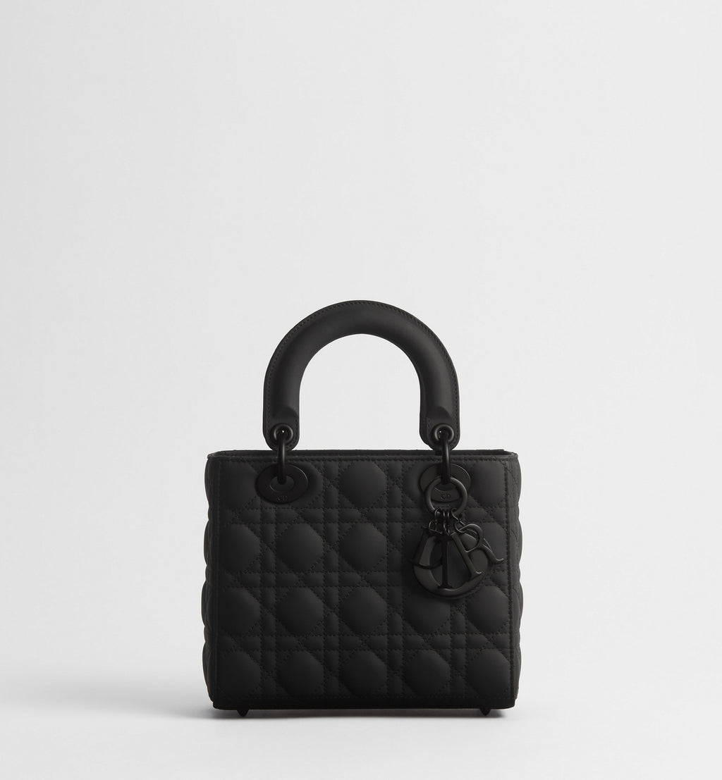 Lady Dior Bag in Black Ultramatte Cannage Calfskin